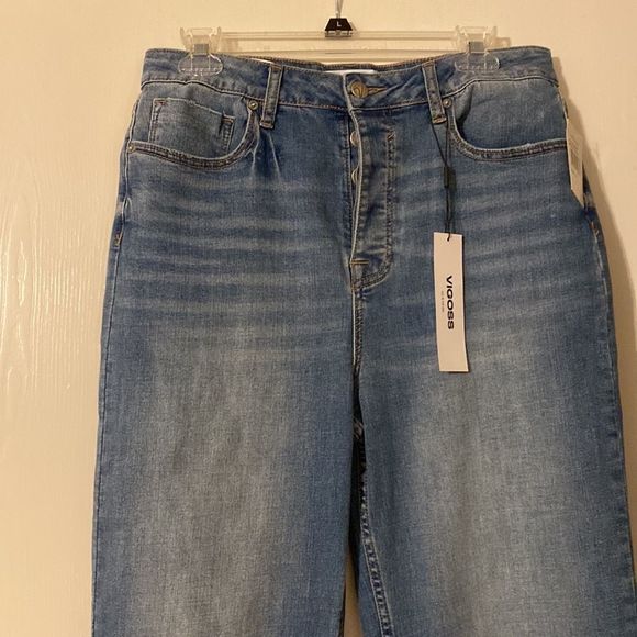 Vigoss Joni Wide Cuff Crop jeans size 12 BNWT - Picture 2 of 5